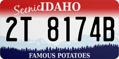 ID license plate 2T8174B