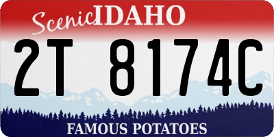 ID license plate 2T8174C