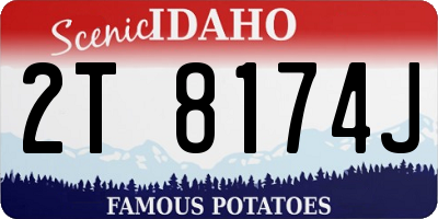 ID license plate 2T8174J