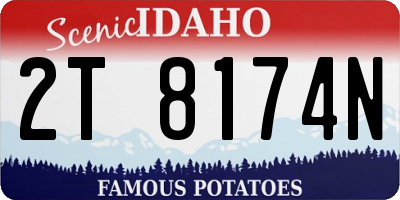 ID license plate 2T8174N