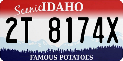ID license plate 2T8174X