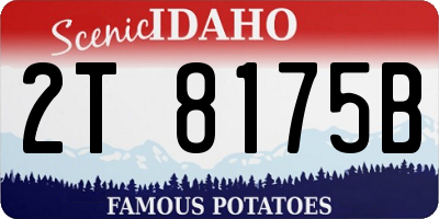 ID license plate 2T8175B