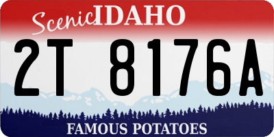 ID license plate 2T8176A