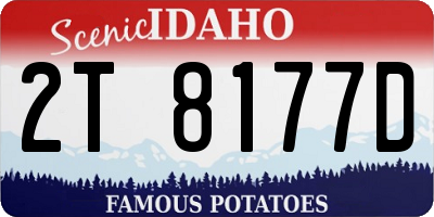 ID license plate 2T8177D