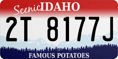 ID license plate 2T8177J