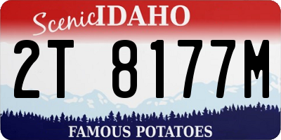 ID license plate 2T8177M