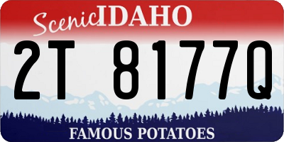 ID license plate 2T8177Q