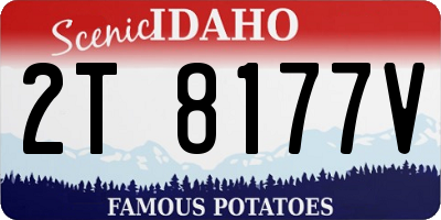 ID license plate 2T8177V