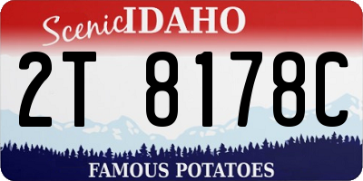 ID license plate 2T8178C