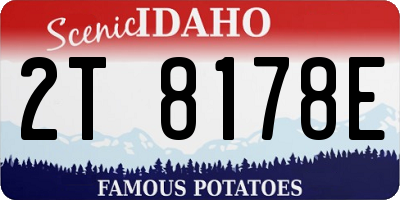 ID license plate 2T8178E