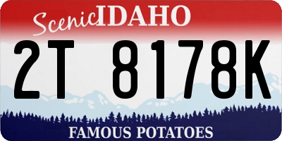 ID license plate 2T8178K