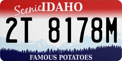 ID license plate 2T8178M