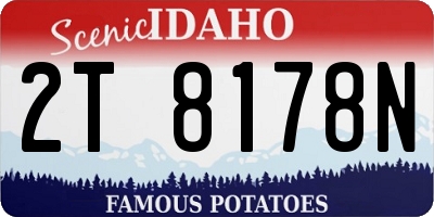 ID license plate 2T8178N