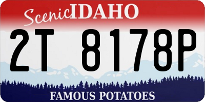 ID license plate 2T8178P