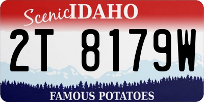 ID license plate 2T8179W