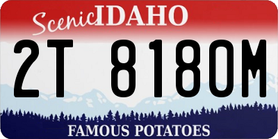 ID license plate 2T8180M