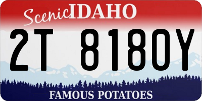 ID license plate 2T8180Y