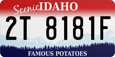 ID license plate 2T8181F
