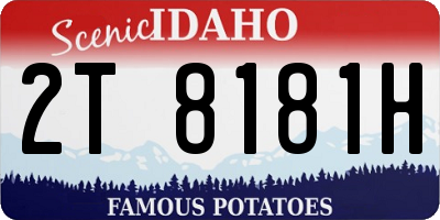 ID license plate 2T8181H
