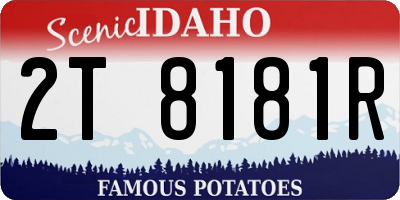 ID license plate 2T8181R