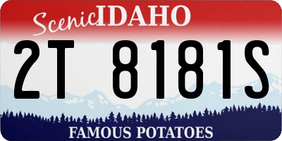 ID license plate 2T8181S