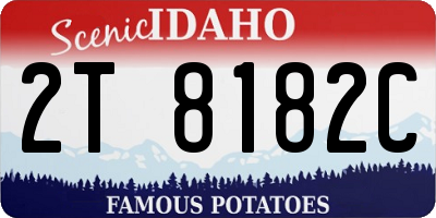 ID license plate 2T8182C