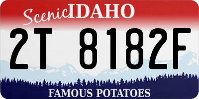 ID license plate 2T8182F