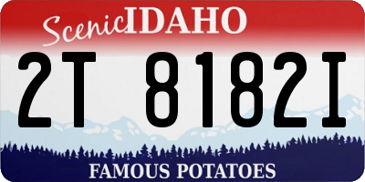 ID license plate 2T8182I