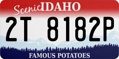 ID license plate 2T8182P