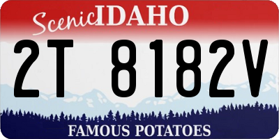 ID license plate 2T8182V
