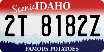 ID license plate 2T8182Z