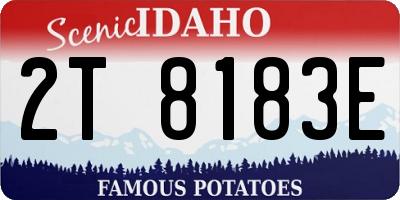 ID license plate 2T8183E