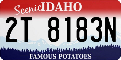 ID license plate 2T8183N