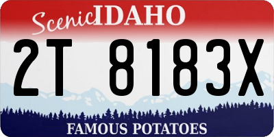 ID license plate 2T8183X