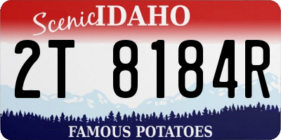 ID license plate 2T8184R