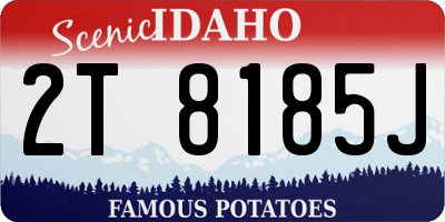 ID license plate 2T8185J