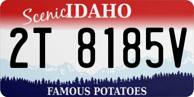 ID license plate 2T8185V