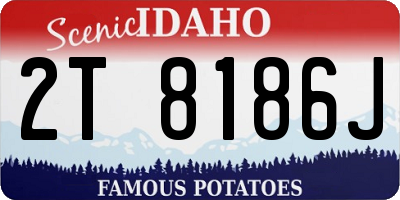 ID license plate 2T8186J