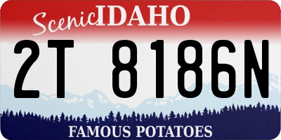 ID license plate 2T8186N
