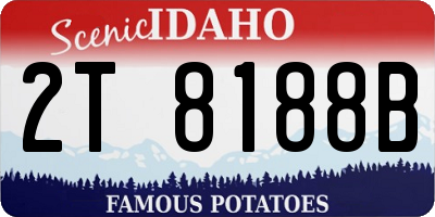 ID license plate 2T8188B