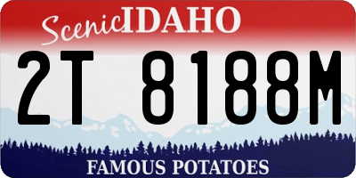 ID license plate 2T8188M