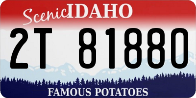 ID license plate 2T8188O