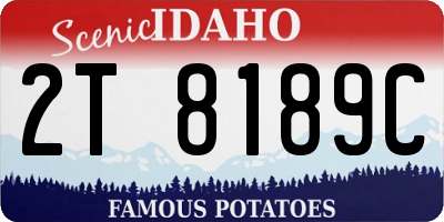 ID license plate 2T8189C