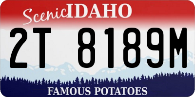 ID license plate 2T8189M