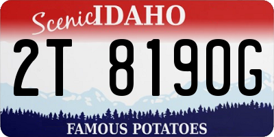 ID license plate 2T8190G