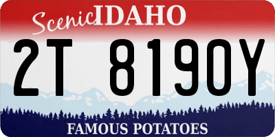 ID license plate 2T8190Y