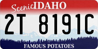 ID license plate 2T8191C