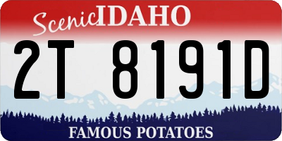 ID license plate 2T8191D