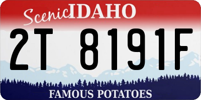 ID license plate 2T8191F