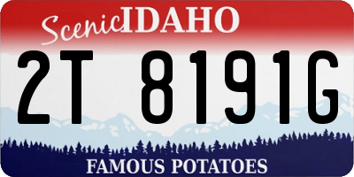 ID license plate 2T8191G